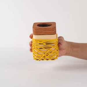 Brûleur à Bakhoor en bois et métal, Mabkhara islamique moderne, fait main, décoration du Ramadan - Product Image 5