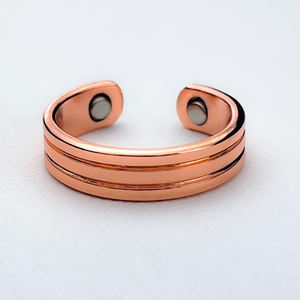 2028 à la mode en gros bijoux chrétiens conception Simple pur large anneau en cuivre pour hommes et femmes martelé texturé anneau pour les femmes - Product Image 1