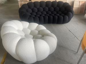 डिसेन फर्नीचर उच्च गुणवत्ता वाले आधुनिक लिविंग रूम सोफा बबल सोफे बुने कपड़े असबस्टर्ड होम सोफा - Product Image 4