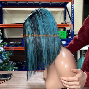 Meilleures ventes, Perruques frontales lisses et soyeuses à lacet frontal, Cheveux humains bruts vietnamiens pour femmes noires, Dentelle transparente - Product Image 3