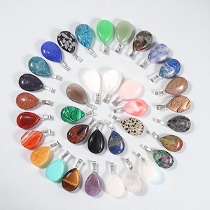 Drop Blue Sunstone Gemstone Pendant - 925 <b>Silver</b> Cabochon Pear <b>Charm</b> Pendant - Pendants for Making Necklace - Product Image 4