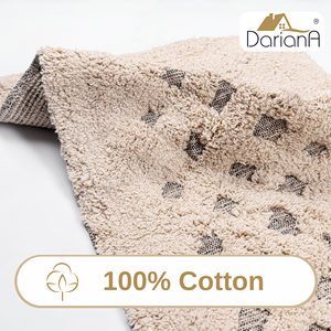 Softa Beige Diamond Recycled Cotton Rug Handwoven Bathroom Floor Mat 45x75 cm - Product Image 2