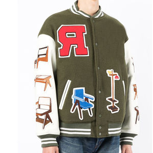 OEM Custom Varsity <b>Jacket</b> School College Baseball Letterman Varsity <b>Jacket</b> <b>for</b> <b>Men</b> Embroidery Logos Breathable - Product Image 1