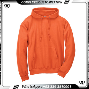 Custom Embroidery Graphic Logo Plain Blank Polyester Cotton Hoodie Sweatshirt for Men - Product Image 6