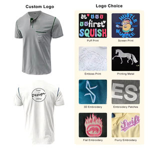 T-shirts pour hommes de haute qualité | T-shirt décontracté uni à col rond et boutons | T-shirt en coton doux avec logo personnalisé OEM pour hommes - Product Image 3