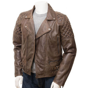 Chaqueta de cuero de primera calidad para hombre, diseño casual, acabado liso, estilo moderno y urbano. - Product Image 4