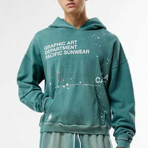 Pull à capuche unisexe 100% coton uni couleur unie conception personnalisée décontracté Streetwear Hoodies fabricant - Product Image 4