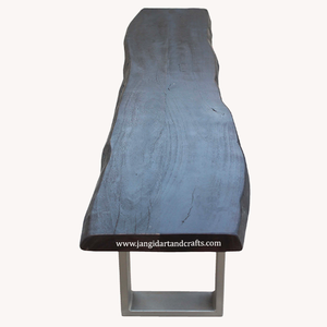 Muebles modernos personalizados para el hogar, Banco de madera de nogal sólida con borde vivo para Patio al aire libre, muebles de Hotel y restaurante, directos de fábrica - Product Image 6