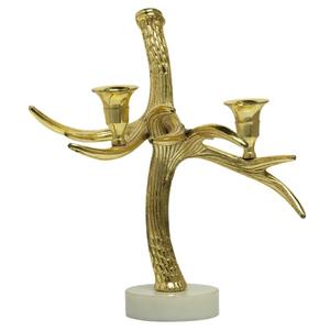 Bougeoir de style objectif pour la décoration de la maison et bougeoir de bonne qualité bougeoir en aluminium plaqué or - Product Image 4