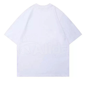 T-shirts 100% coton pour hommes de vente directe d'usine bouffée imprimé léger surdimensionné - Product Image 2