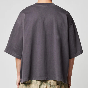 T-shirts pour hommes en gros, t-shirts unis surdimensionnés, impression personnalisée, t-shirts décontractés à manches courtes, t-shirts à col rond pour jeunes - Product Image 3