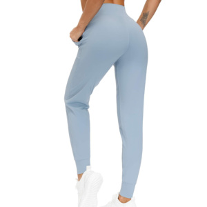 Joggers <b>Pockets</b> Lounge Pants Full Length High Waist Spandex/Polyester Quick Dry Soft Four Way Stretch Breathable Yoga <b>Leggings</b> - Product Image 2