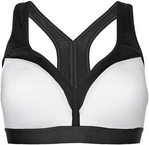 Soutien-gorge de sport pour femme en nylon, à maintien élevé, avec bretelles réglables et logo thermocollé, idéal pour le yoga - Product Image 3