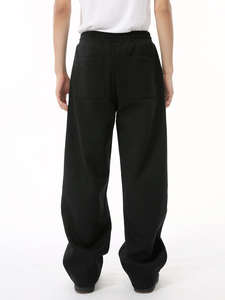 Pantalons de survêtement d'hiver pour hommes, décontractés, taille mi-haute, poids lourd, coupe ample, jambe large, style vintage, délavage acide, streetwear, polyester et coton - Product Image 4