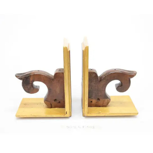 Eco-friendly Solid Wood Bookends Modern Art Design for Home <b>Table</b> Top Decoration-Bulk Supply at <b>Low</b> Price - Product Image 1