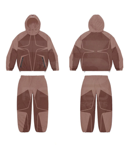 2025 chándal pantalón y chaqueta con capucha de dos piezas Wind Break Sweat Suit 100% Nylon Zip up Windbreaker Chándal para hombres - Product Image 2