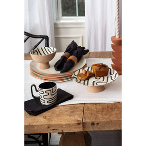 Vente en gros Nouveau design de présentoir à gâteaux en métal émaillé imprimé Support de service en bois pour tasses à dessert et gâteaux Support de service pour autres collations - Product Image 4