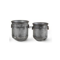Jardinière de jardin en étain galvanisé de conception de botte attrayante pour la décoration de jardin à la maison