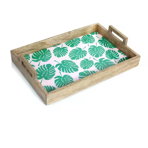 Bandeja de servicio de madera con estampado esmaltado superventas personalizada, bandeja de servicio de entrega rápida, herramientas de cocina únicas, bandeja decorativa de mesa - Product Image 6