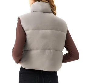 Gilet matelassé sans manches pour femmes grandes tailles, décontracté, chaud, équestre, à capuche, en nylon, fermeture éclair, respirant, matelassé, personnalisé - Product Image 3