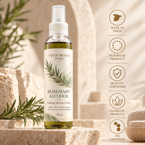 Private Label Rosmarin-Alkohol 125ml |   Wärmende Tonisierende Körpermassage-Lotion |   OEM-Hersteller Spanien - Product Image 1