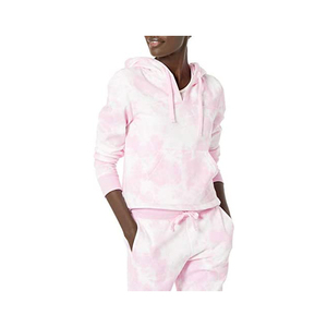 2025 llegada Rosa patrón de camuflaje algodón Sudadera con capucha de gran tamaño de lana gruesa hombro caído liso en blanco personalizado mujeres sudaderas con capucha fabricante - Product Image 6