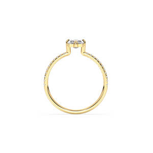 REYES-Anillo de compromiso de diamantes cultivados en laboratorio HPHT CVD de oro macizo de 14K para mujer, joyería clásica de lujo para todas las ocasiones - Product Image 5