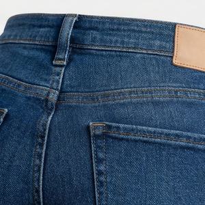 Pantalons crayon en denim de haute qualité pour femmes, taille haute, ample, élégant, couleur personnalisée, bouton, respirant, coton - Product Image 5