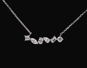 Collier en forme d'émeraude pour femme Muiti en or jaune 10k 14k 18k DEF VS Loose Lab Grown Diamond Necklace - Product Image 4