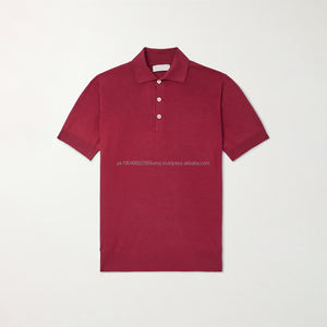 100% coton de haute qualité pour polos pour hommes élégant tissu tricoté écologique brodé personnalisé - Product Image 1