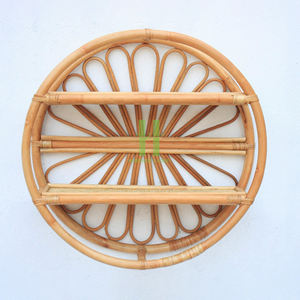 Nouvelle arrivée en rotin en forme de coeur étagère murale décoration de la maison de nombreux choix de couleurs taille personnalisation tissé à la main Vietnam usine - Product Image 5