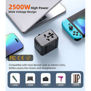 Adaptador de Enchufe Universal con Puertos Tipo-C y DC, Material GaN, Voltaje de Salida de 5V para Viajes Mundiales - Product Image 3