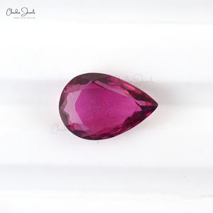 <b>October</b> <b>Birthstone</b> 2Ct Natural Rubilite Pink Tourmaline Pear Cut Faceted Loose Stone for Ring Pendant Wholesale Jewelry Gemstone - Product Image 5