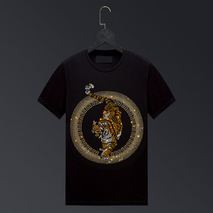 Última calidad superior diseño personalizado buen Material de baja tasa mujeres camisetas al por mayor OEM servicios camiseta personalizada Rhinestone camisetas - Product Image 3