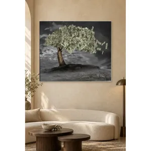 Impression sur toile Fida Dollar Leaf Tree Under Stormy Sky - Product Image 4