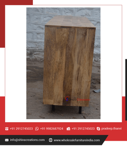 Mueble de Madera Tradicional Hecho a Mano con 3 Cajones y 2 Puertas, Mueble de Alta Calidad Ecológico para Interiores, Hogar, Apartamento u Oficina - Product Image 5