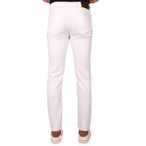 กางเกงยีนส์ขาตรงแนวสตรีทสีทึบมีกระเป๋าหลายกระเป๋าสไตล์คลาสสิกของผู้ชายกางเกงทำงานลำลองตามสั่งแฟชั่น - Product Image 2