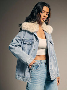 Veste en jean décontractée pour femmes à manches longues Respirante Chaude Élégante Personnalisée avec rembourrage en coton Automne Conception OEM - Product Image 4