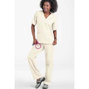 Uniformes médicos atléticos con cuello en V para mujer, ropa de trabajo femenina de poliéster Spandex, uniformes hospitalarios - Product Image 6
