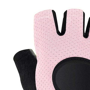 Gants de sport personnalisés avec logo d'usine, dos en maille respirante, paume en cuir synthétique rembourrée pour l'entraînement en salle de sport - Product Image 4