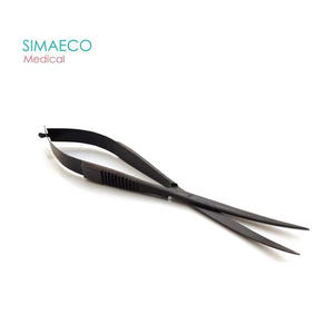 กรรไกรตัดขนตาขนาดเล็กแบบสปริง4.5 "STR เคลือบสีดำ - Product Image 1