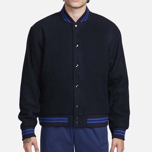 Custom Embroidery College Baseball Letterman Stand Streetwear Varsity Winter Jackets Men High Street Wool Reversible Front - Product Image 1