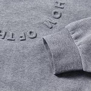 Sudadera Unisex Personalizada de Fábrica, 100% Algodón, Felpa, Invierno, Gruesa, Hombros Caídos, Cuello Redondo con Relieve 3D, Transpirable, Secado Rápido - Product Image 4