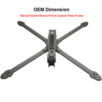 AXISFLYING Drone FPV à grande envergure de 15 pouces, 6S, charge utile lourde, longue autonomie, kit de châssis de course ultraléger en fibre de carbone avec bras
