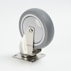 <span class=keywords><strong>3</strong></span> 4 5 Polegada M Tipo TPR Rodízio Giratório com Freio para Carrinho Médico e Equipamentos Rodízio Roda - Product Image 5