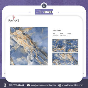 Azulejos de porcelana de cerámica esmaltada de mármol de diseño moderno de alta calidad de 5mm de espesor para piso interior en la sala de estar - Product Image 2