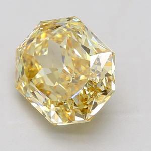 10.17ct รูปทรงแปดเหลี่ยมสีเหลืองเข้มแฟนซี VS1ความชัดเจน - Product Image 3