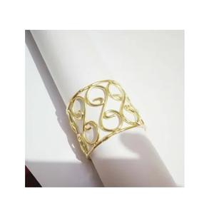 Anneaux de serviette modernes couleur or incroyable décorations de Table et de serviette porte-serviette décorations d'événements de mariage d'anniversaire - Product Image 1