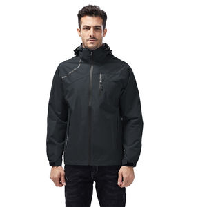Chaqueta cortavientos impermeable transpirable para hombre, con capucha, al aire libre para ciclismo, senderismo, hecha a medida, de alta calidad - Product Image 3