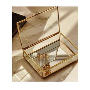 Tendance Design Hexagonal Forme Anneau Boîte En Métal Et En Verre Anneau Boîte Argent Couleur Anneau Boîte De Rangement Pour Les Meilleures Ventes - Product Image 5